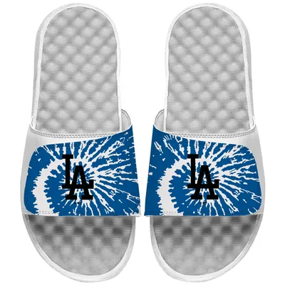 Los Angeles Dodgers ISlide Tie Dye Slide Sandals - White