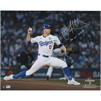 Jack Flaherty Los Angeles Dodgers Autographed 2024 World Series Champions 16" x 20" Photograph with "24 WS Champs" Inscription