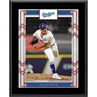 Julio Urias Los Angeles Dodgers 10,5'' x 13'' Plaque nominative du joueur sublimée