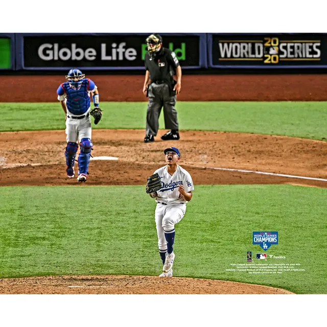 Walker Buehler Los Angeles Dodgers Unsigned White Jersey Pitching Photograph