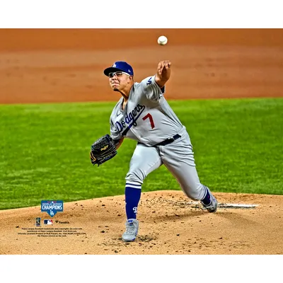 Julio Urias Los Angeles Dodgers 2020 World Series Champions Flag