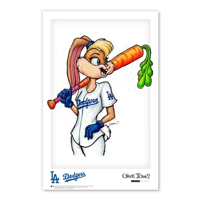 Lola Bunny Los Angeles Dodgers 11" x 17" Looney Tunes Poster Print