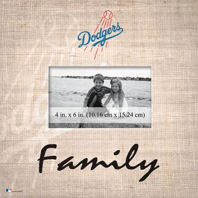 Los Angeles Dodgers 10'' x 10'' Burlap Pattern Frame