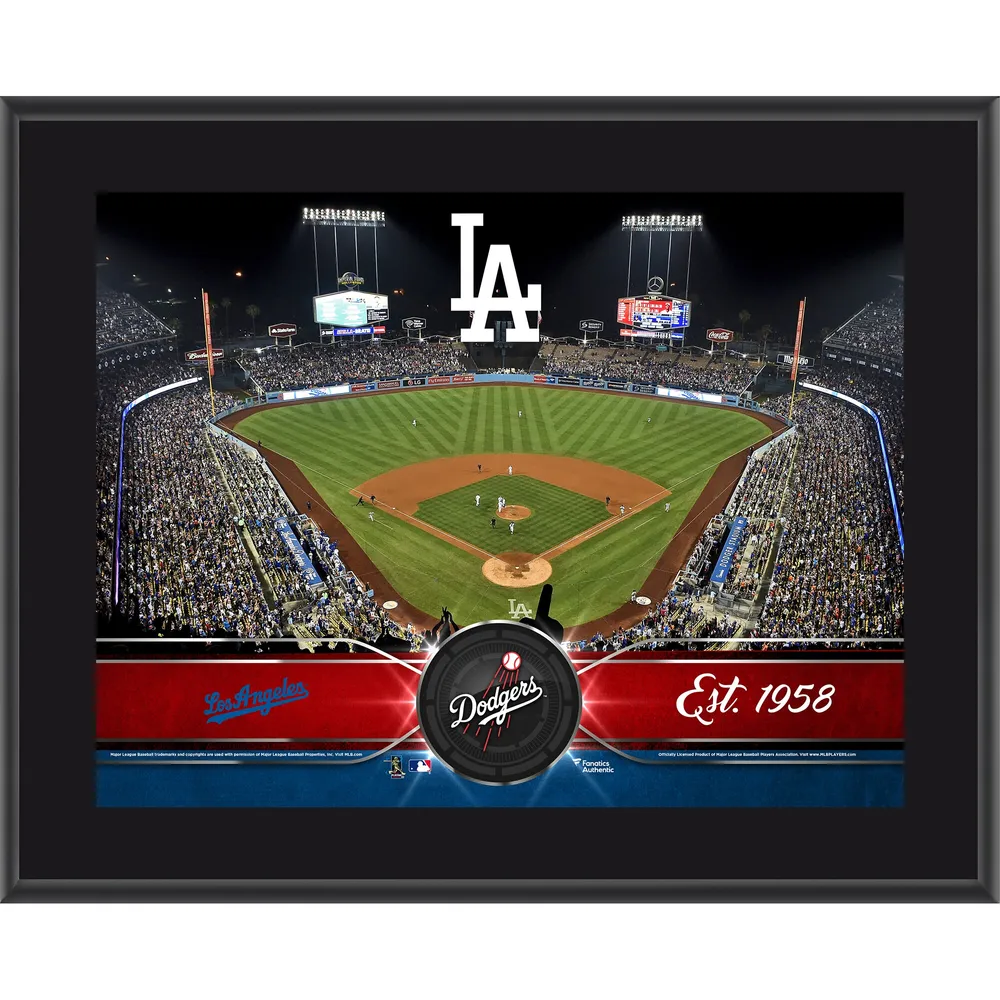 Plaque d'équipe sublimée des Dodgers de Los Angeles 10,5" x 13"