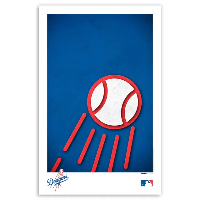 Los Angeles Dodgers 14 x 20 Dodger Stadium Outfield Pavilion Minimalist Art Giclee Print