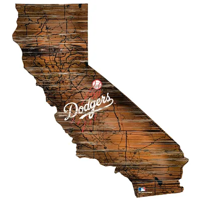 Los Angeles Dodgers 12'' Road Map State Cutout Sign