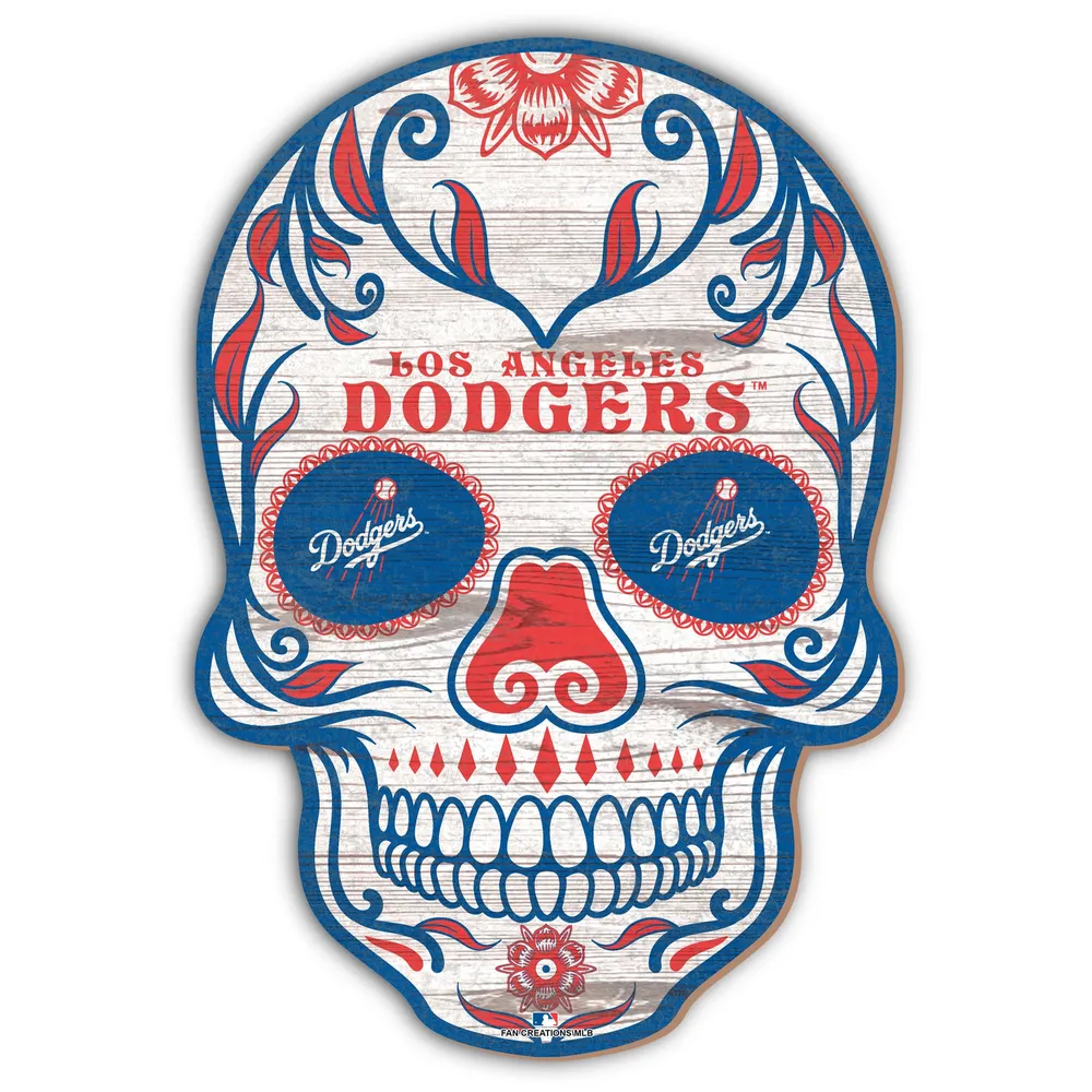 Los Angeles Dodgers Sugar Skull Tee Shirt Women's Medium / White