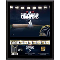 Los Angeles Dodgers 12" x 15" 2020 MLB World Series Champions Sublimated Plaque with a Capsule of Game-Used World Series Dirt