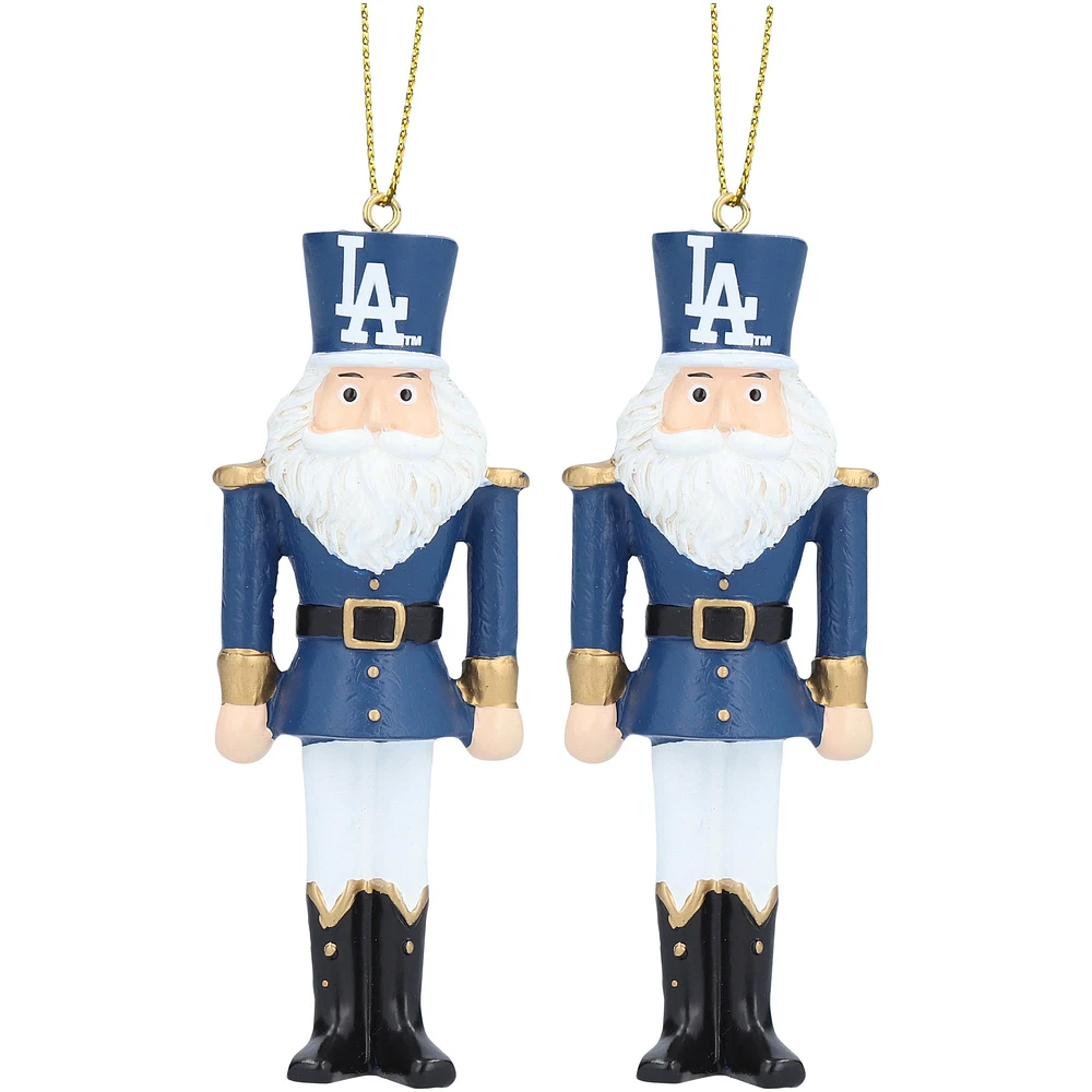 Los Angeles Dodgers Lot de 2 ornements Casse-Noisette Père Noël