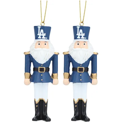 Los Angeles Dodgers 2-Pack Santa Nutcracker Ornament Set