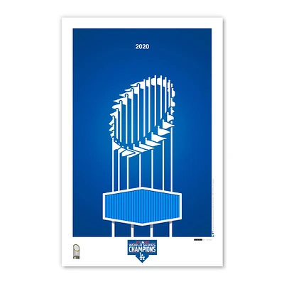 Los Angeles Dodgers 2020 World Series Champions 11'' x 17 '' Affiche minimaliste Impression artistique