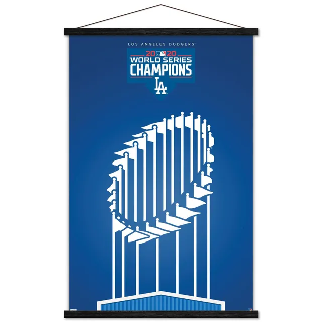 Lids Los Angeles Dodgers 2020 World Series Champions 24'' x 34.75''  Magnetic Trophy Framed Poster