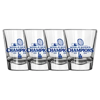 Los Angeles Dodgers 2024 World Series Champions Four-Pack 2oz. Shot Glass Set