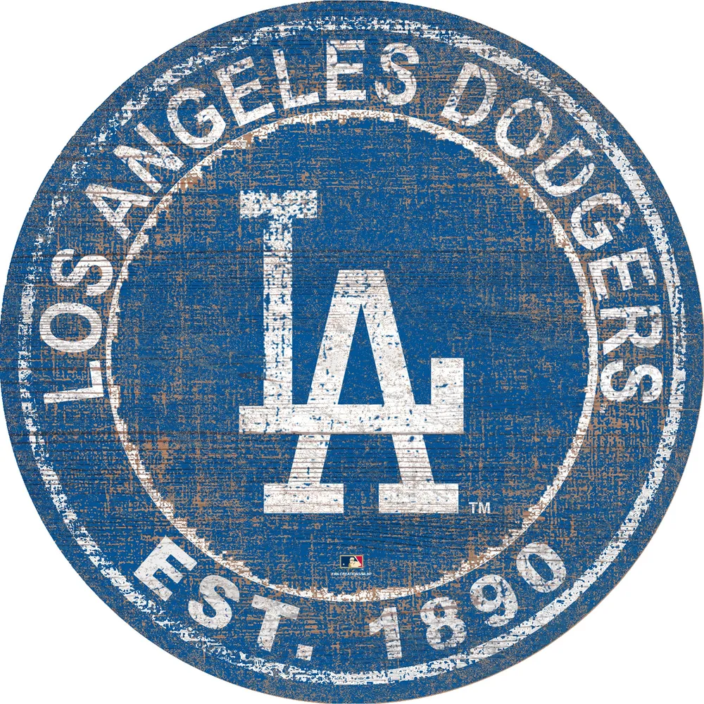 Lids Los Angeles Dodgers 24'' Round Heritage Logo Sign