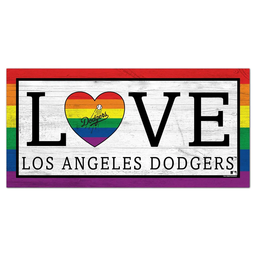 Lids Los Angeles Dodgers 6'' x 12'' LGBTQ Love Sign