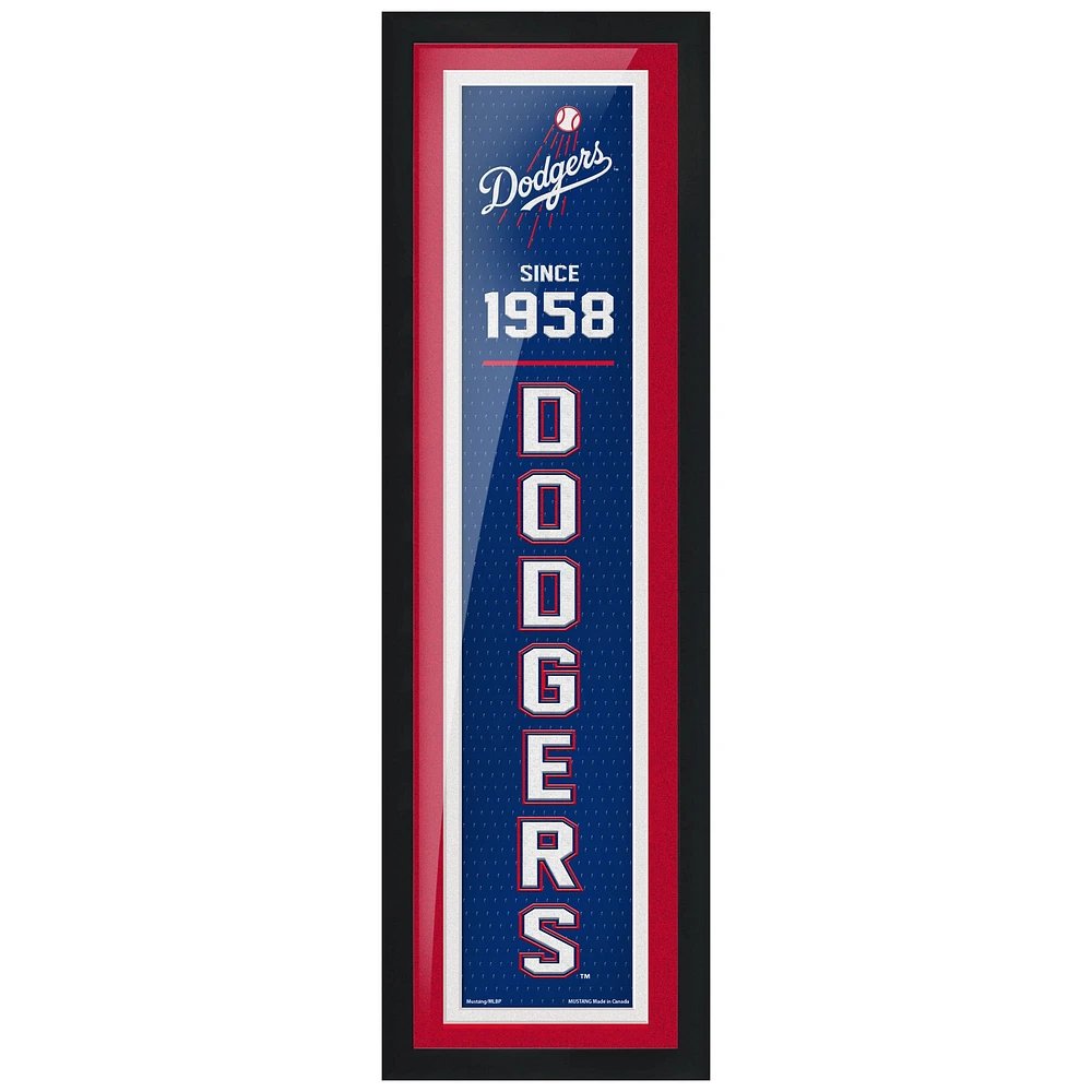 Los Angeles Dodgers - 6'' x 22'' Established Framed Artwork