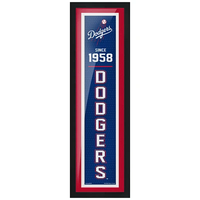 Los Angeles Dodgers - 6'' x 22'' Established Framed Artwork