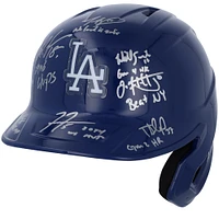 Los Angeles Dodgers Autographed 2024 World Series Champions Rawlings Replica Batting Helmet with 8 Signatures and Multiple Inscriptions