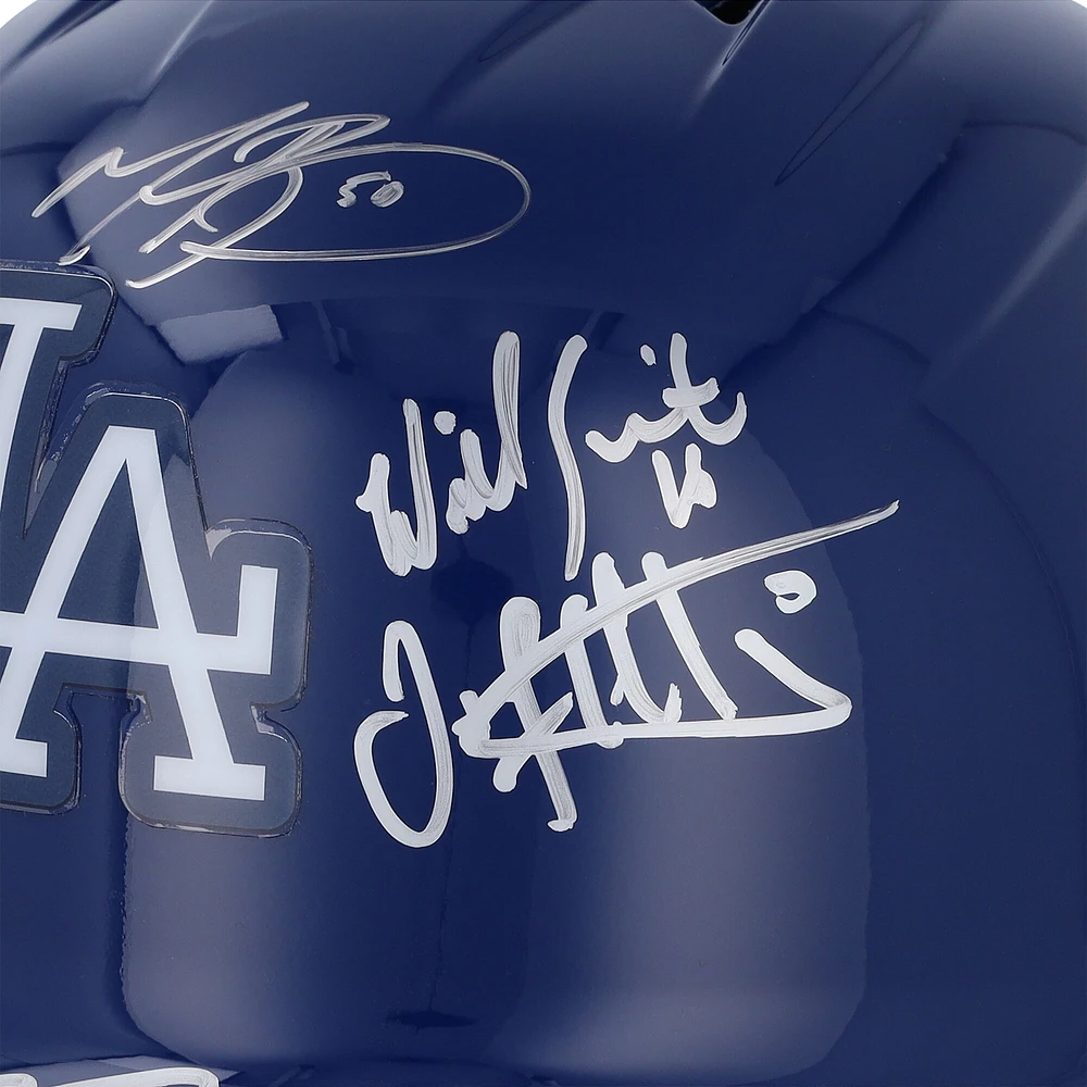 Los Angeles Dodgers Autographed 2024 World Series Champions Rawlings Replica Batting Helmet with 8 Signatures - Limited Edition #17/25