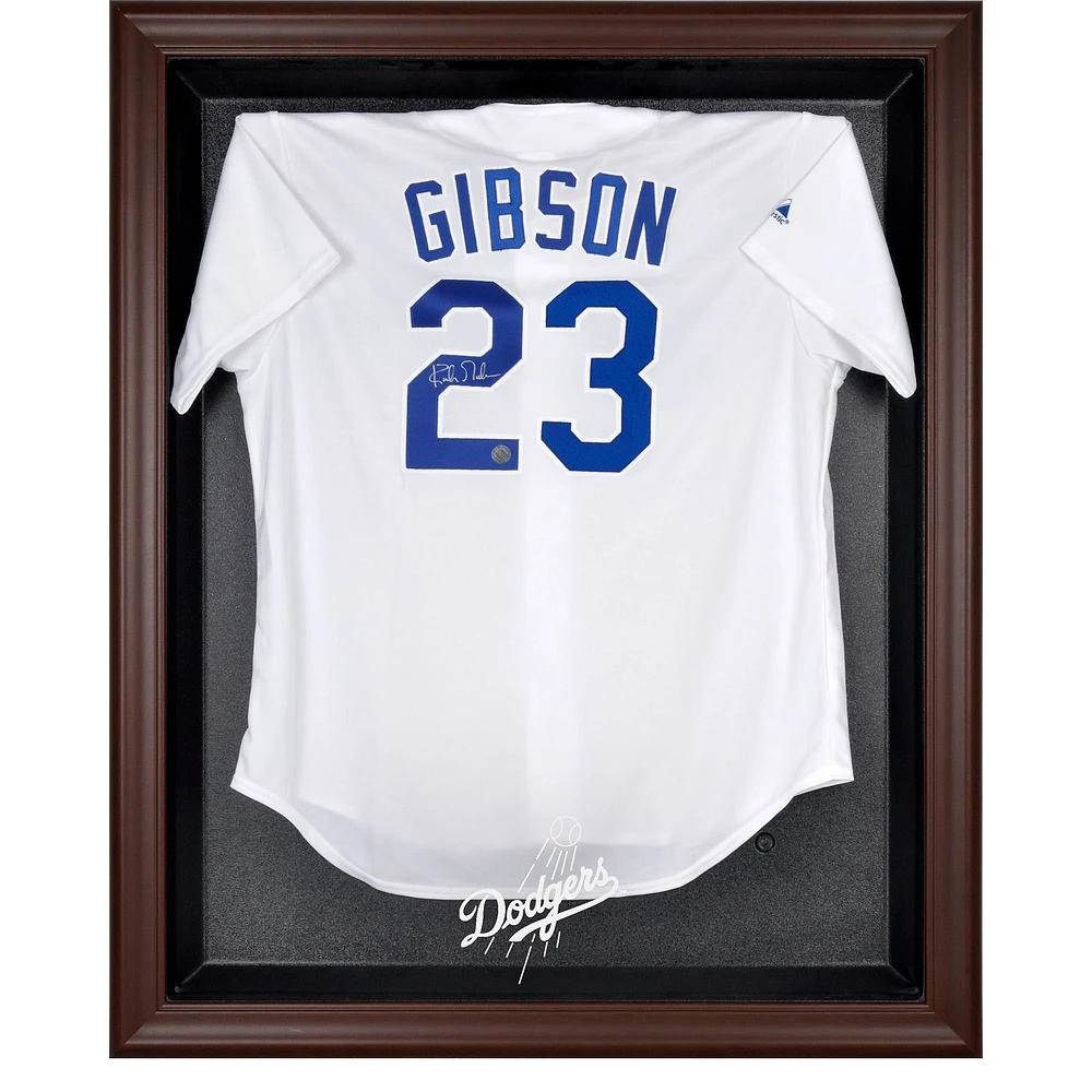 Los Angeles Dodgers Brown Framed Logo Jersey Display Case