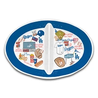 Plat de service en mélamine épaisse à deux compartiments des Dodgers de Los Angeles