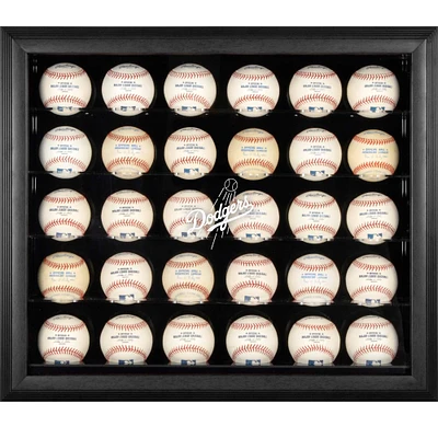 Los Angeles Dodgers Logo Black Framed 30-Ball Display Case