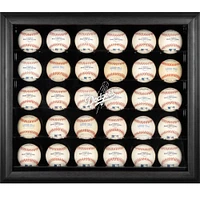 Los Angeles Dodgers Logo Black Framed 30-Ball Display Case