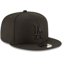 Casquette ajustable 9FIFTY Team Snapback New Era des Dodgers de Los Angeles noir sur noir