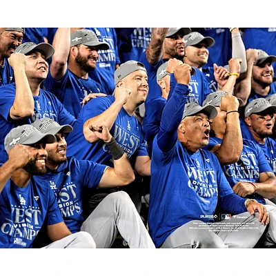 Photographie non signée des champions de la division ouest Ligue nationale 2023 Dodgers Los Angeles