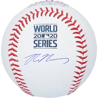 Max Muncy Los Angeles Dodgers Autographed 2020 MLB World Series Champions World Series Logo Baseball