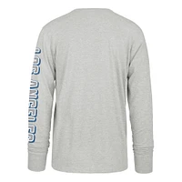Men's '47  Gray Los Angeles Dodgers Big & Tall Distressed Franklin Long Sleeve T-Shirt