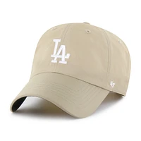 Men's '47  Khaki Los Angeles Dodgers Performance Clean Up Adjustable Hat