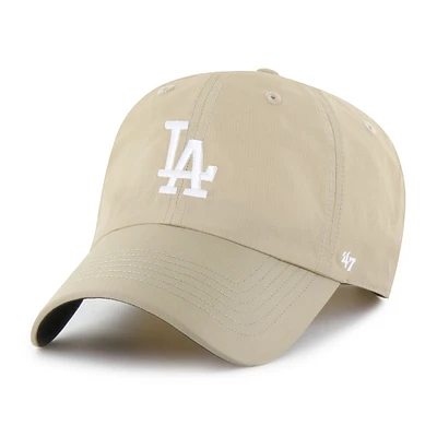 Men's '47  Khaki Los Angeles Dodgers Performance Clean Up Adjustable Hat