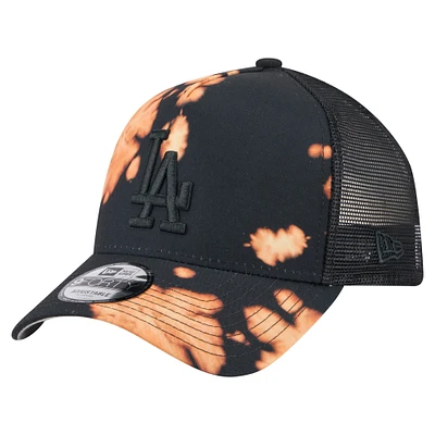 Casquette ajustable 9FORTY décolorée noire Los Angeles Dodgers de New Era pour homme