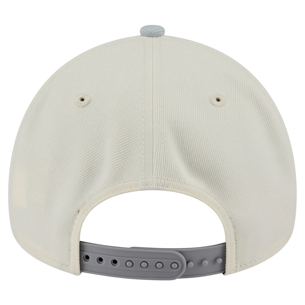 Men's New Era  Cream Los Angeles Dodgers 2024 World Series Champions Parade Takedown A-Frame 9FORTY Adjustable Hat