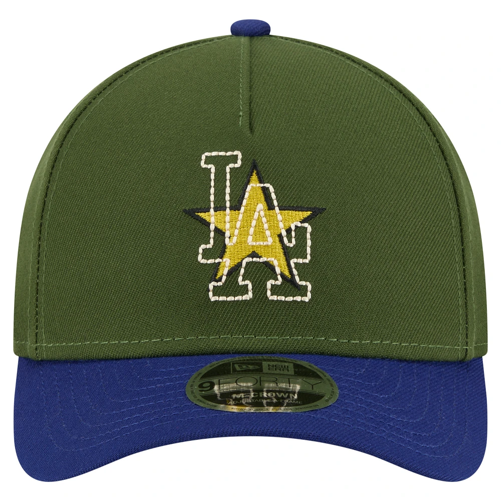 Men's New Era Dark Green Los Angeles Dodgers City Feature 9FORTY A-Frame Adjustable Hat