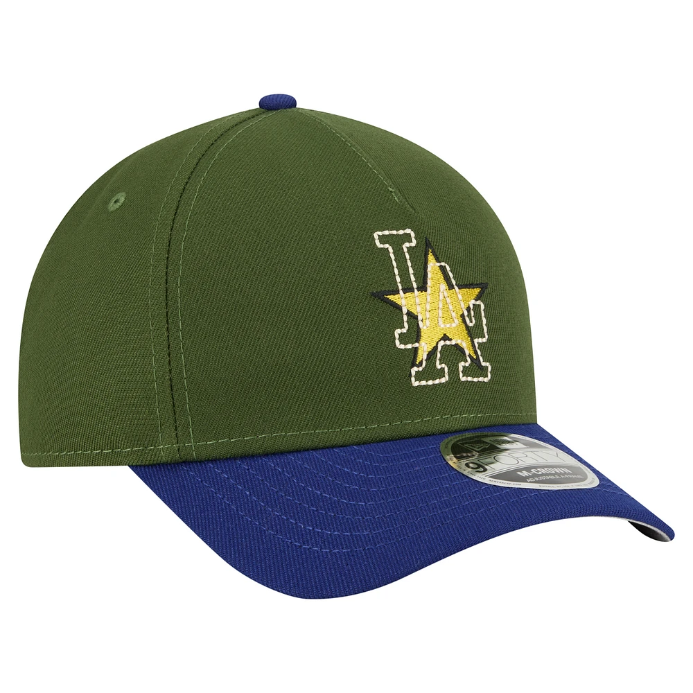Men's New Era Dark Green Los Angeles Dodgers City Feature 9FORTY A-Frame Adjustable Hat