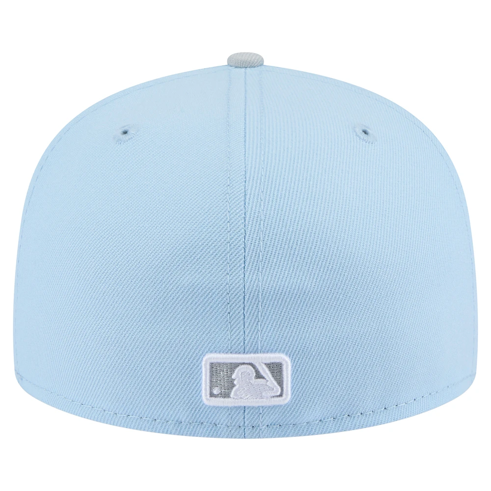 Men's New Era  Light Blue/Gray Los Angeles Dodgers Color Pack Two-Tone 59FIFTY Fitted Hat