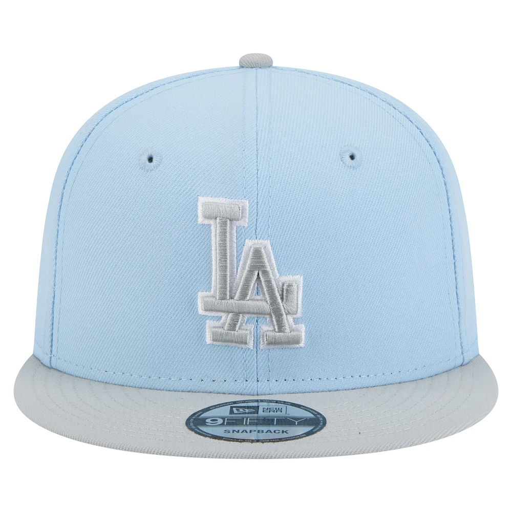 Men's New Era  Light Blue Los Angeles Dodgers Two-Tone Colorpack 9FIFTY Snapback Hat