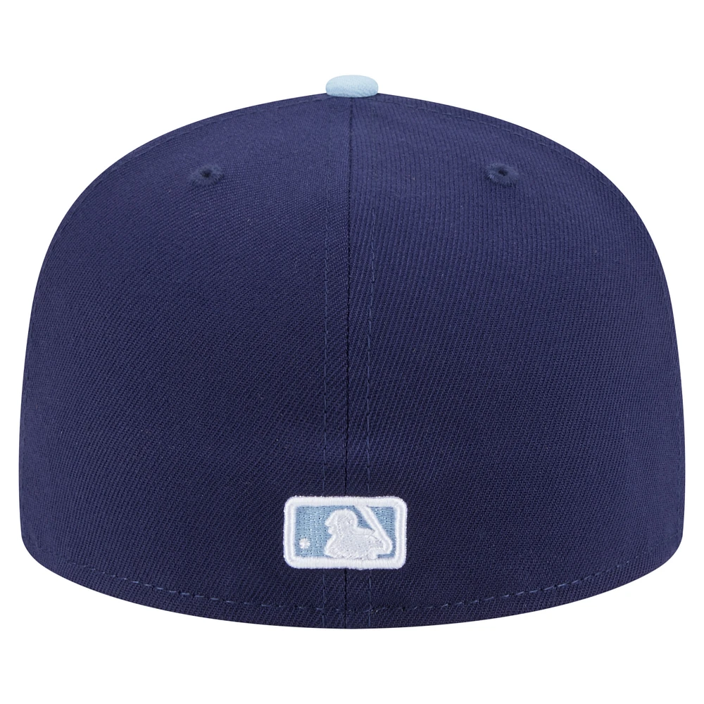 Men's New Era  Navy/Light Blue Los Angeles Dodgers Color Pack Two-Tone 59FIFTY Fitted Hat