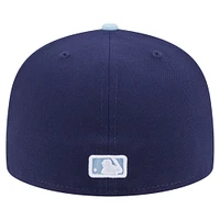 Men's New Era  Navy/Light Blue Los Angeles Dodgers Color Pack Two-Tone 59FIFTY Fitted Hat