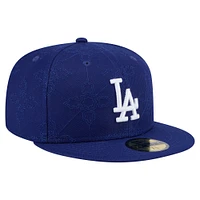 Men's New Era  Royal Los Angeles Dodgers Injection Pattern 59FIFTY Fitted Hat