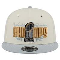 Casquette snapback 9FIFTY blanche New Era pour homme Los Angeles Dodgers 2024 World Series Champions Parade Takedown