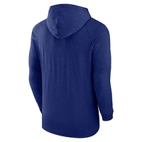 Men's Nike  Heather Royal Los Angeles Dodgers Authentic Collection Tri-Blend Performance Pullover Hoodie