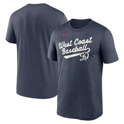 Men's Nike  Navy Los Angeles Dodgers 2025 City Connect Team Phrase Script Legend Performance T-Shirt