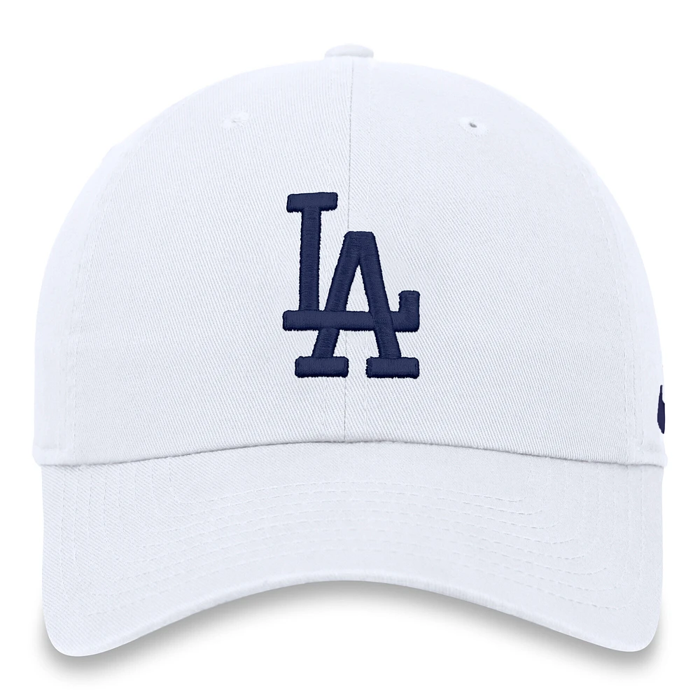 Casquette ajustable Nike blanche Los Angeles Dodgers Club pour homme