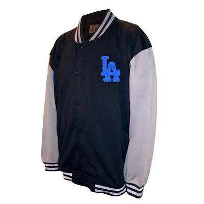 Men's Profile  Black Los Angeles Dodgers Full-Snap Varsity Jacket