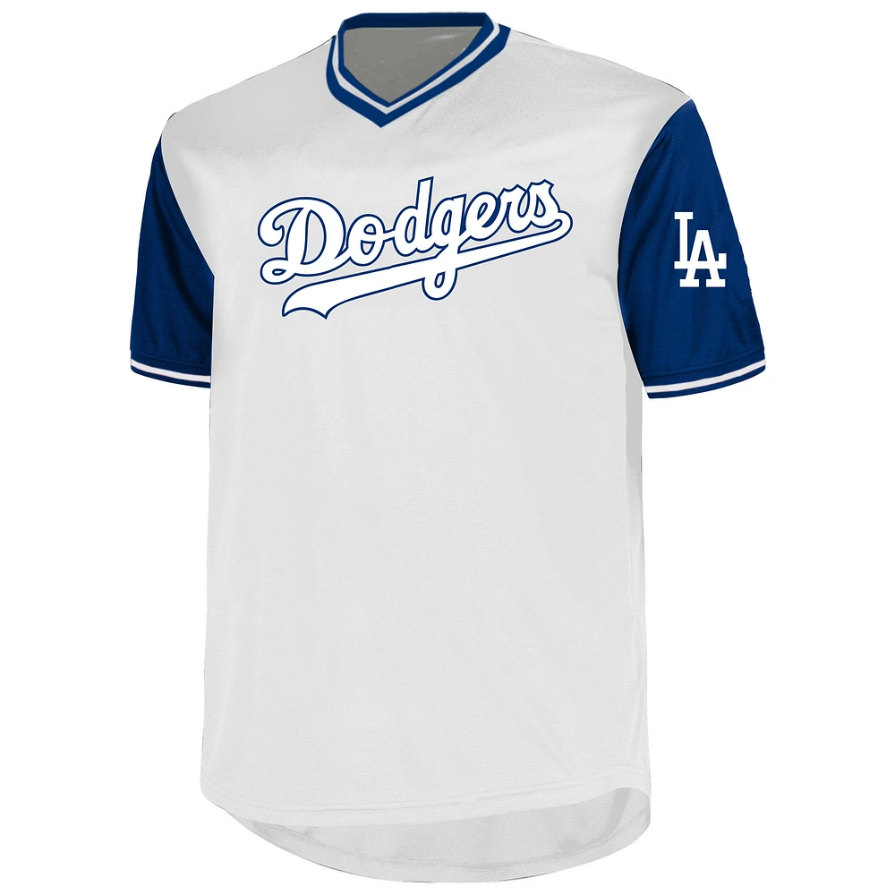 Men's Profile Shohei Ohtani White Los Angeles Dodgers Big & Tall Name Number Birdeye V-Neck T-Shirt