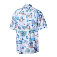 Men's Reyn Spooner  White Los Angeles Dodgers Scenic Tri-Blend Button-Down Shirt