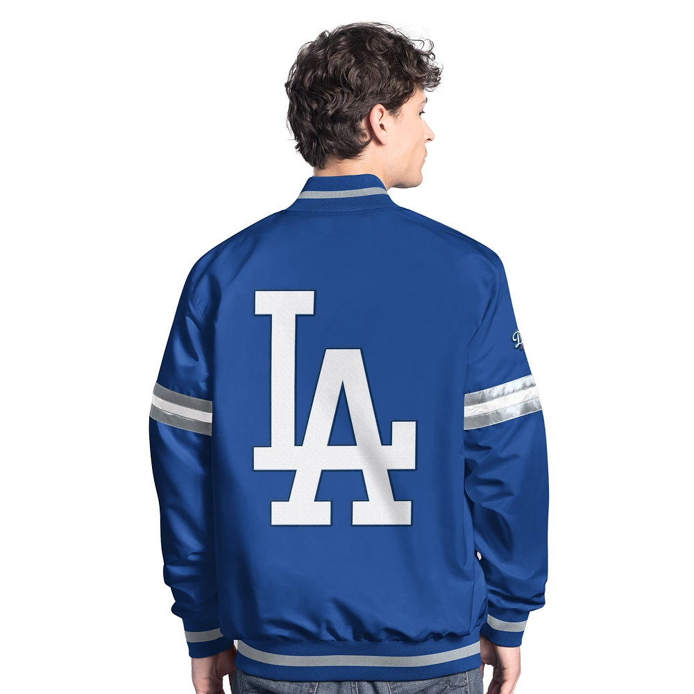 Men's Starter  Royal Los Angeles Dodgers Scout Full-Snap Varsity Jacket